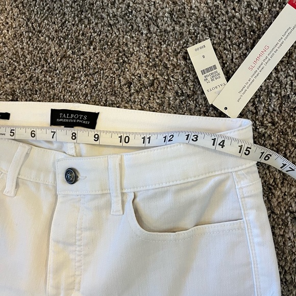 Talbots. NWT. 8. White. Flawless five pocket. Curvy. Slimming. - Picture 11 of 11